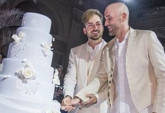 CASAMENTO GAY DO ANO: Paulo Gustavo divulga foto do casamento com Thales Bretas