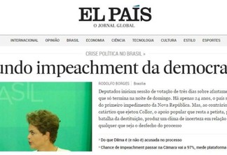 'El País': Começa o segundo impeachment da democracia