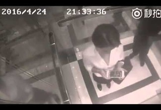 Mulher reage ao ser assediada por homem em elevador