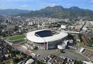 RIO DE JANEIRO, BRAZIL - APRIL 11:  Aerial view of the Joao Havelange Stadium, locally known as  Engenhao, on April 11, 2013 in Rio de Janeiro, Brazil. Engenhao will host Track and Field events in the next Olympics. It is now closed due to structural problems with its roof. Local authorities argue that the Engenhao is not safe to host public events until the problems are fixed. This stadium is also the home of Botafogo, of the Brazilian Serie A. (Photo by Buda Mendes/LatinContent/Getty Images)