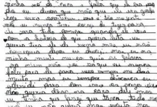 Menina de 12 anos escreve carta à mãe para denunciar pai por estupro