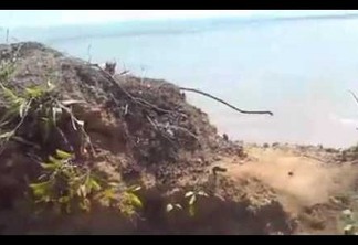 Mais um pedaço de 50 metros da barreira do Cabo Branco desmorou no sábado - VEJA VÍDEO