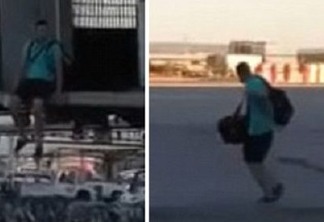 Passageiro chega atrasado ao aeroporto, invade a pista de decolagem e corre atrás do avião - VEJA VÍDEO