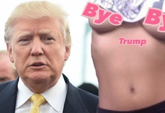 Mulheres bonitas estão mandando suas fotos nuas para os homens não votarem em Donald Trump