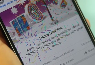 Como celebrar o Ano Novo de 2017 no Facebook com fogos e máscaras