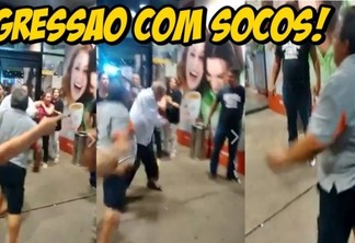VEJA O VÍDEO: Funcionário de Aníbal Gomes agride a socos manifestantes em aeroporto de Fortaleza