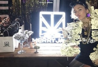 BAR DE MACONHA: Miley Cyrus monta bar polêmico para festa da irmã e do namorado