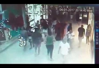 Vídeo mostra momento em que PM foi baleado em shopping do Rio
