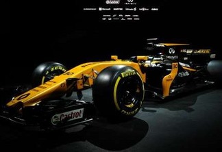 Renault apresenta modelo com pintura dourada para a temporada 2017 da F1
