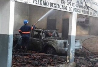 Bandidos destroem prédio da Polícia Militar do Rio Grande do Norte na madrugada