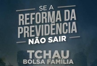 'Se reforma da Previdência não sair, tchau Bolsa Família', diz PMDB