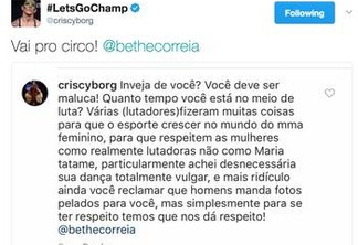Lutadoras brasileiras batem boca nas redes sociais