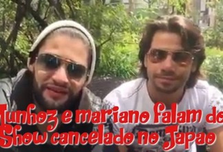 VEJA VÍDEO: Munhoz e Mariano sofre ameaças de morte devido cancelamento de show no Japão