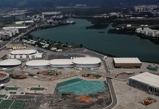 An aerial view shows the Olympic park which was used for the Rio 2016 Olympic Games, in Rio de Janeiro, Brazil January 15, 2017. Picture taken on January 15, 2017. REUTERS/Nacho Doce