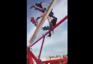 VEJA VÍDEO: Acidente com brinquedo em parque de diversões deixa um morto e sete feridos