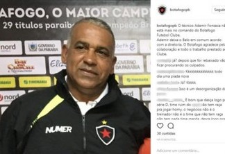 Ademir Fonseca deixa comando do Botafogo-PB