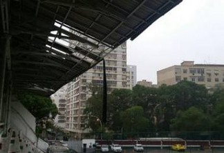 Ventania estraga telhado da sede do Fluminense