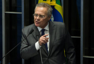 23/03/2017- Brasília- DF, Brasil- Senador Renan Calheiros durante discurso que condenou o vazamento da lava jato. Foto Lula Marques/AGPT