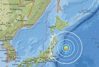 Terremoto é registrado no mar próximo à costa do Japão