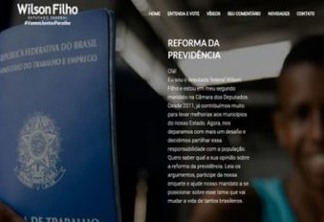 Wilson Filho lança site para ouvir população sobre Reforma da Previdência