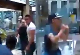 VEJA VÍDEO: Homens brigam e saem na porrada dentro de shopping