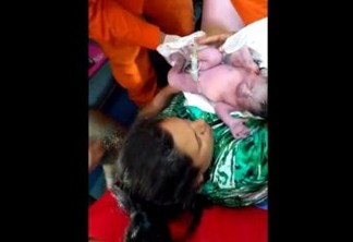 VEJA VÍDEO: Bebê nasce dentro de viatura do Corpo de Bombeiros