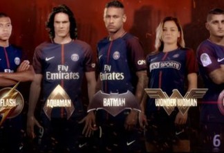 Neymar e outros craques do PSG aparecem em trailer com heróis de Liga da Justiça