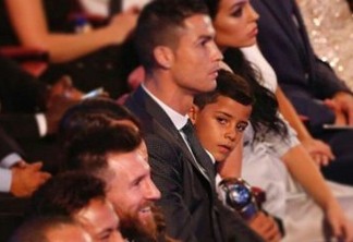 Filho de Cristiano Ronaldo homenageia Messi ao estrear no Instagram: "Meu ídolo"