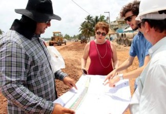 Márcia Lucena visita obras de pavimentação da PB-018 e em Jacumã