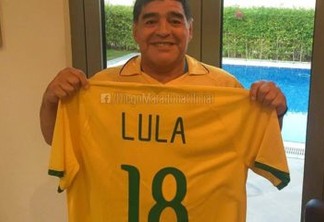 Diego Maradona posta mensagem em apoio a Lula