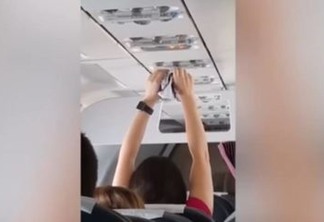 VEJA VÍDEO: Passageira é filmada secando a calcinha no ar-condicionado do avião