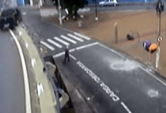 VEJA VÍDEO: Carro despenca de viaduto no Centro de Campinas