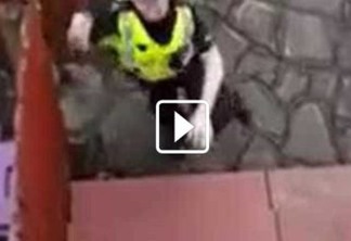 Bandido tenta arrombar casa, é filmado por morador e preso em flagrante; veja vídeo