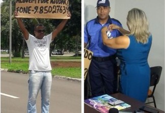 Após cartaz em semáforo, homem consegue emprego de segurança - conheça a história