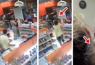 IMAGENS FORTES: Homem entra em loja e crava faca em cliente - Veja vídeo