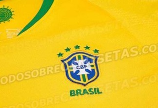 Site divulga previa da nova camisa da seleção brasileira para a Copa do Mundo