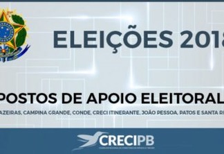 Postos eleitorais facilitarão votação de corretores para nova composição do Creci-PB