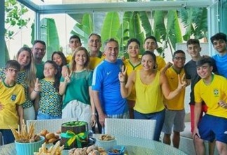 EM FAMÍLIA: Cartaxos deixam política de lado e vestem as cores do Brasil para torcer pela Seleção