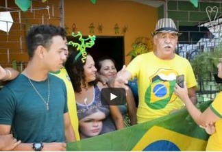 PARAIBANOS ANIMADOS NA COPA: Confira a animação e torcida dessa família na Vitória do Brasil - VEJA VÍDEO