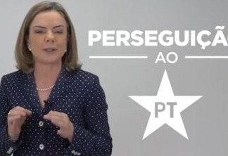 Em vídeo, Gleisi afirma que denúncia no STF é perseguição contra PT e candidatura de Lula