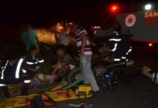 Um morre e dois ficam gravemente feridos em acidente entre as cidades de Aparecida e Sousa