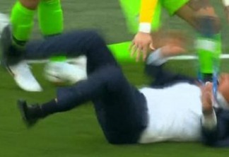 Tite se lesiona em comemoração do gol de Coutinho