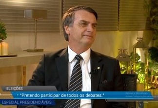 VEJA VÍDEO: Bolsonaro diz na TV que vai participar de todos os debates e reafirma que vai nomear generais no Governo