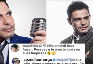 Zezé Di Camargo posta reflexão confusa, seguidores questionam e levam patadas do cantor