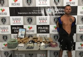 Homem que se passava por mototaxista para vender drogas é preso com 30 kg de maconha