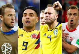 Suécia x Suíça e Colômbia x Inglaterra definem último confronto das quartas de final