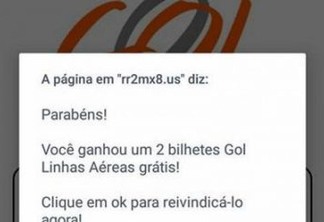 OLHA O GOLPE: Cuidado com 'promoções' que oferecem passagens grátis da Gol no Facebook e WhatsApp