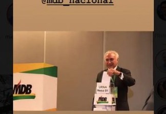VEJA VÍDEO: Presidente Michel Temer vota em convenção nacional do MDB