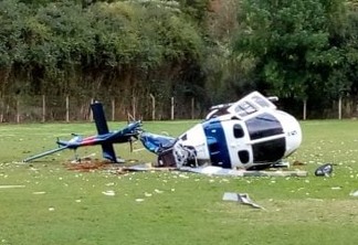 Helicóptero com governador do Espírito Santo cai durante o pouso