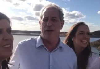 VEJA VÍDEO: Ciro Gomes visita açude de Boqueirão e comemora chegada da água em CG